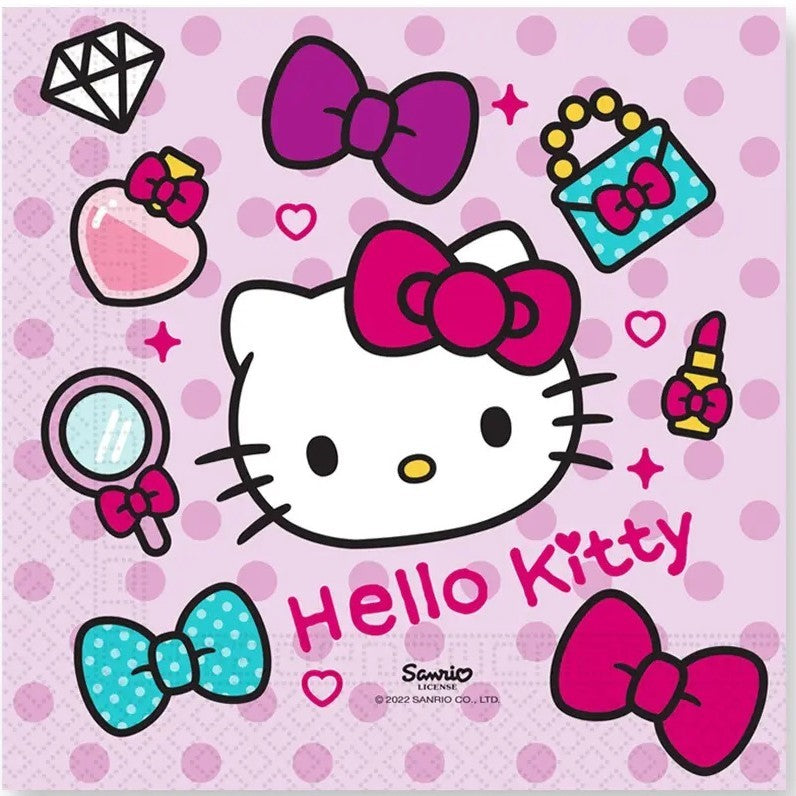 Papírové ubrousky Hello Kitty 33x33 cm, 20 ks