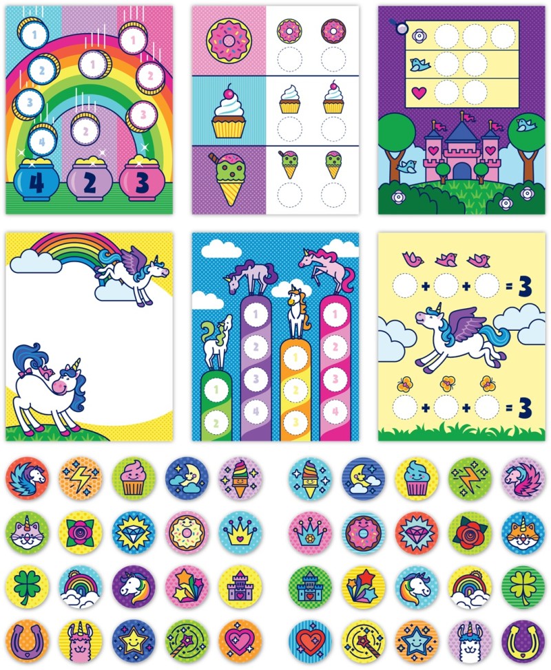 Melissa & Doug sticker wow samolepky jednorožci