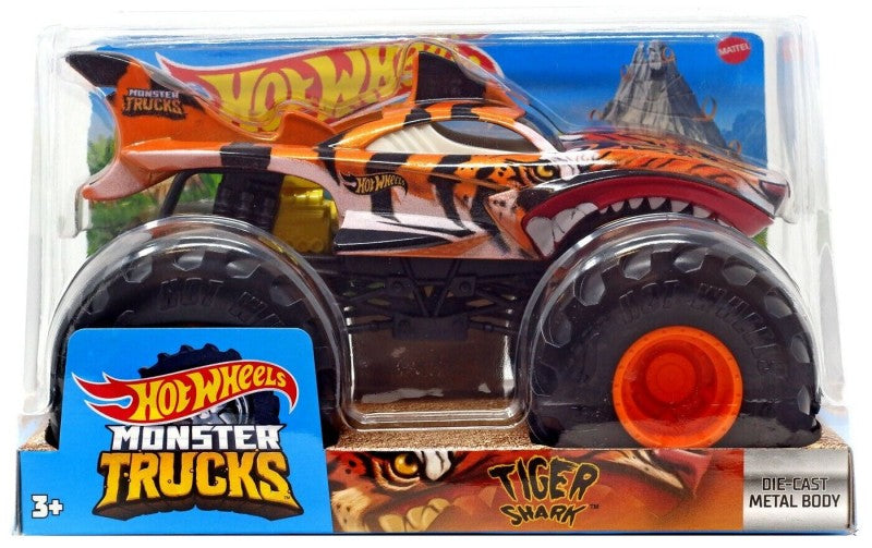 Hot Wheels Monster trucks velký truck - Tygří žralok Haulin 64