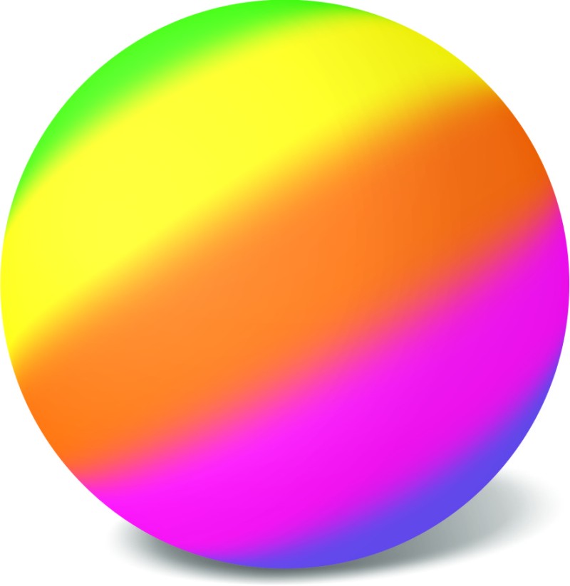 Míč Fluo tříbarevný 23 cm