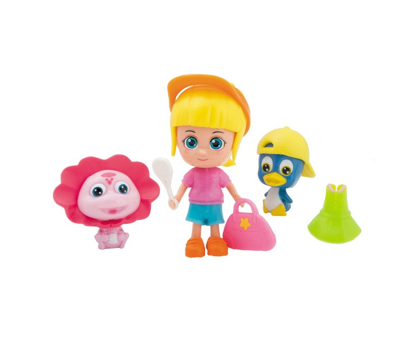 Paula & Friends - panenka s doplňky a zvířátkem malý tučňák a růžová lvíček
