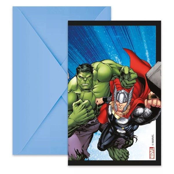 Pozvánky s obálkami Avengers Evergreen 6 ks