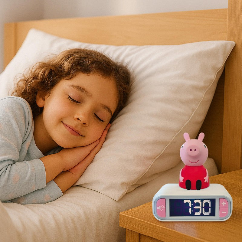 Lexibook budík Prasátko Peppa se svítící figurkou