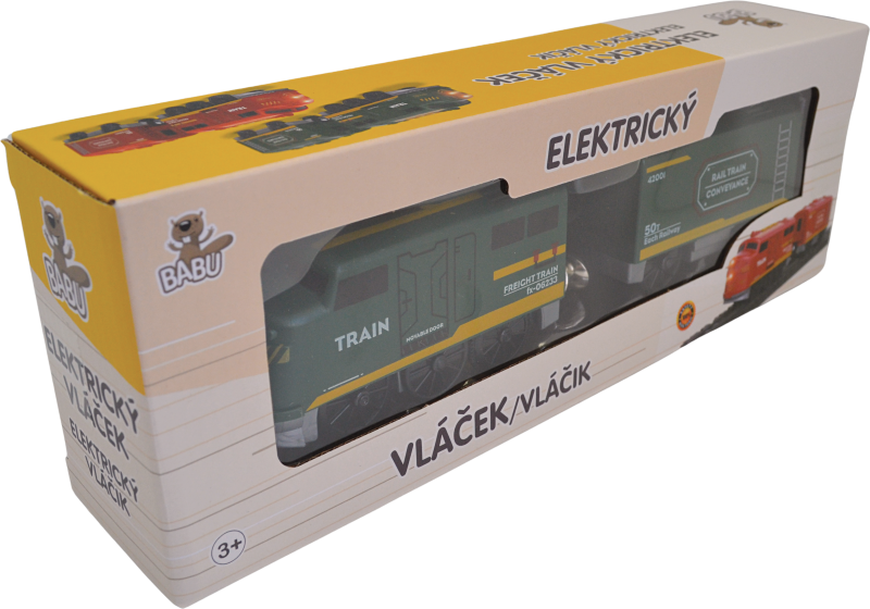 BABU vláčky - Elektrický vláček zelený - set 2 ks