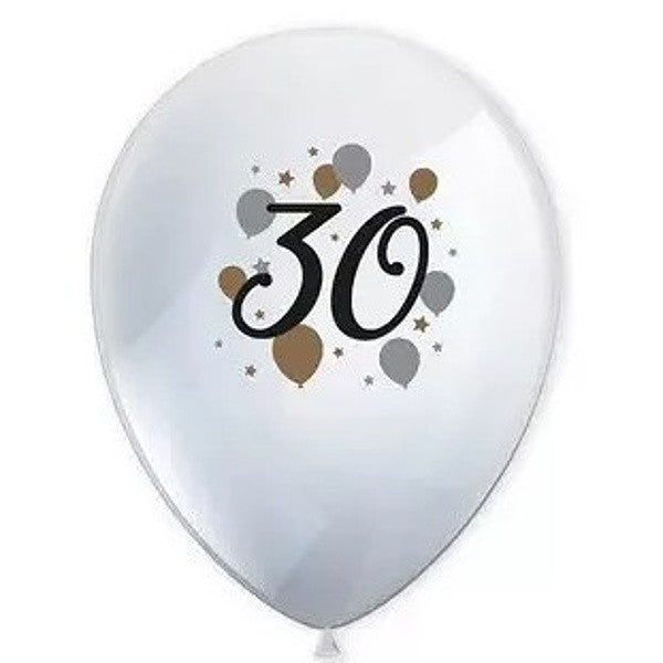 Balónky latexové 30. narozeniny 6 ks