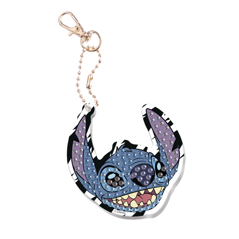 Diamantové malování Stitch - výroba klíčenky
