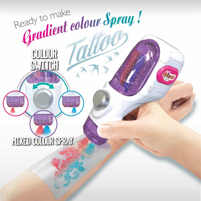 Airbrush tetovací studio s příslušenstvím 20 šablon