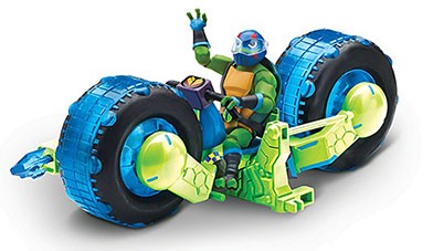 Želvy Ninja motorka s figurkou Leonardo
