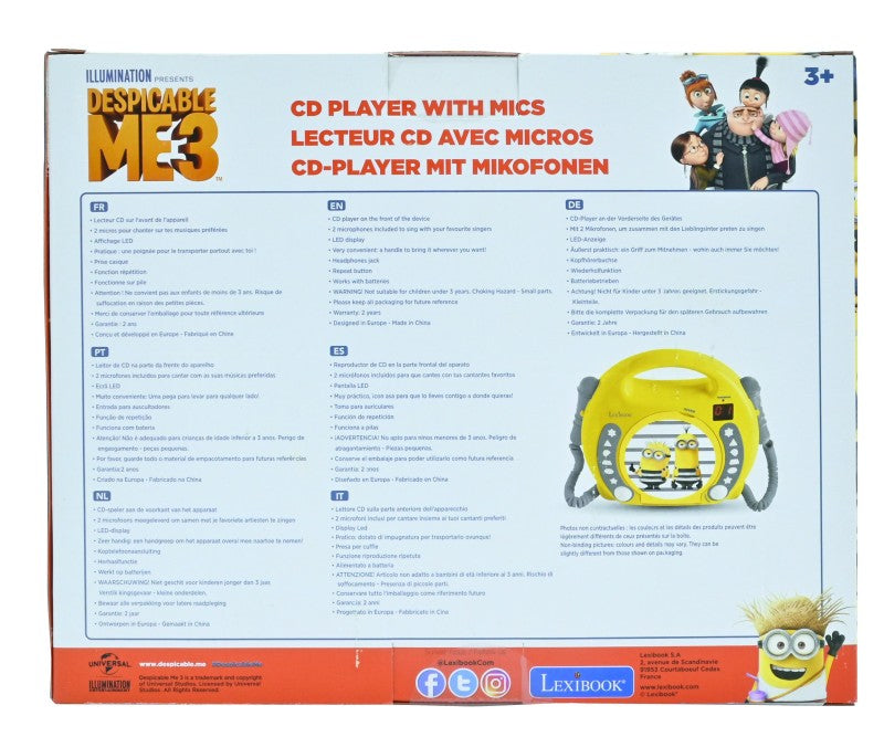 Lexibook CD přehrávač Mimoni se 2 mikrofony