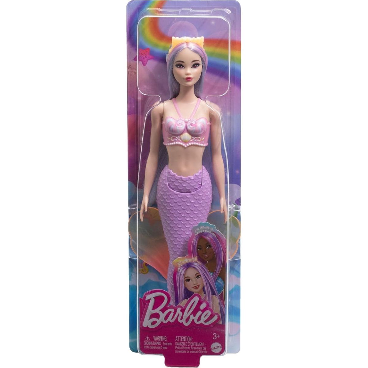 Barbie pohádková mořská panna fialová