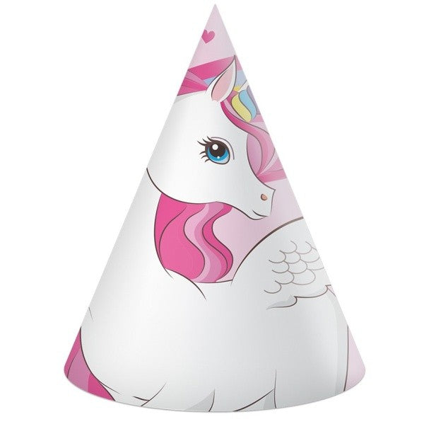 Unicorn duhový - Čepičky papírové Jednodrožec 6 ks