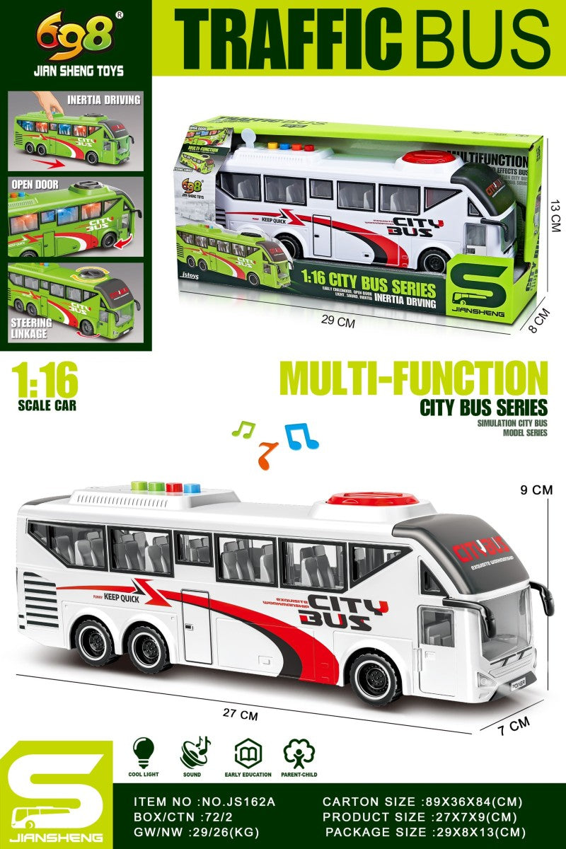 Autobus bílý 1:16