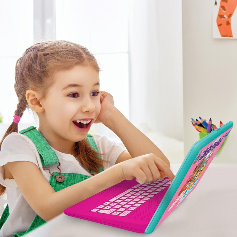 Lexibook česko-anglický vzdělávací notebook růžový Tlapková patrola 124 aktivit