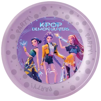 Talíře opakovaně použitelné K-Pop Demon Hunters Purple Pearl 21 cm 4 ks