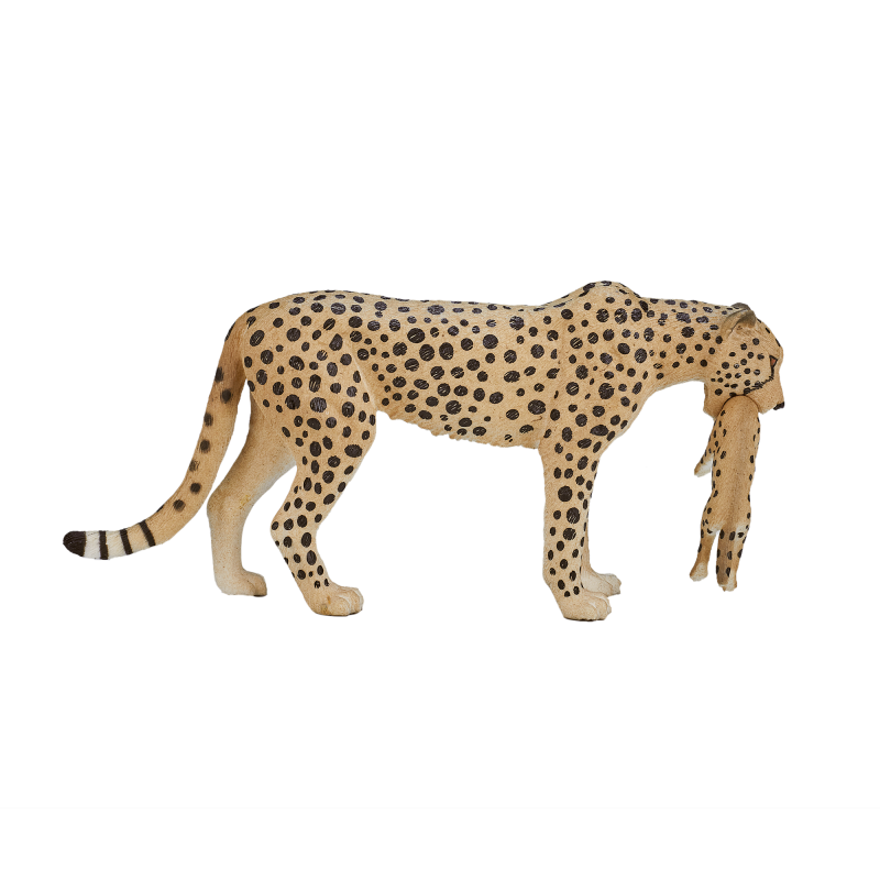 Gepardí samice s mládětem figurka