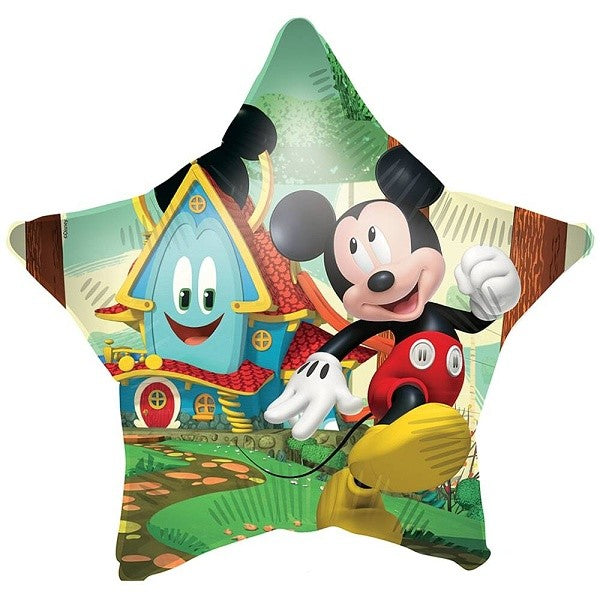 Balónek foliový hvězda Mickey Rock the House 46 cm