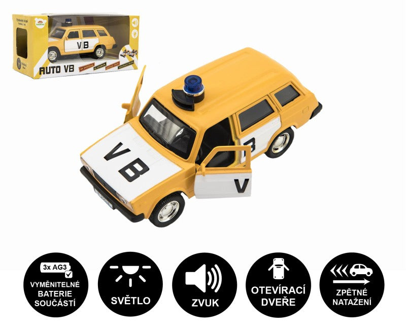 Policejní auto VB combi kov/plast 12 cm