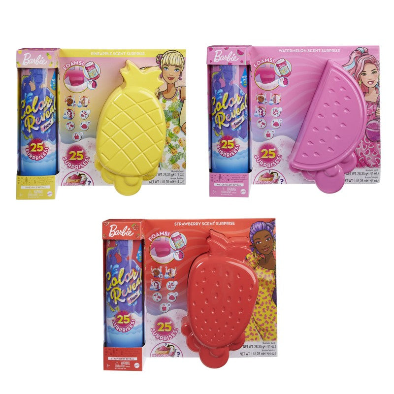 Barbie Color Reveal panenka - Pěna plná zábavy Jahoda