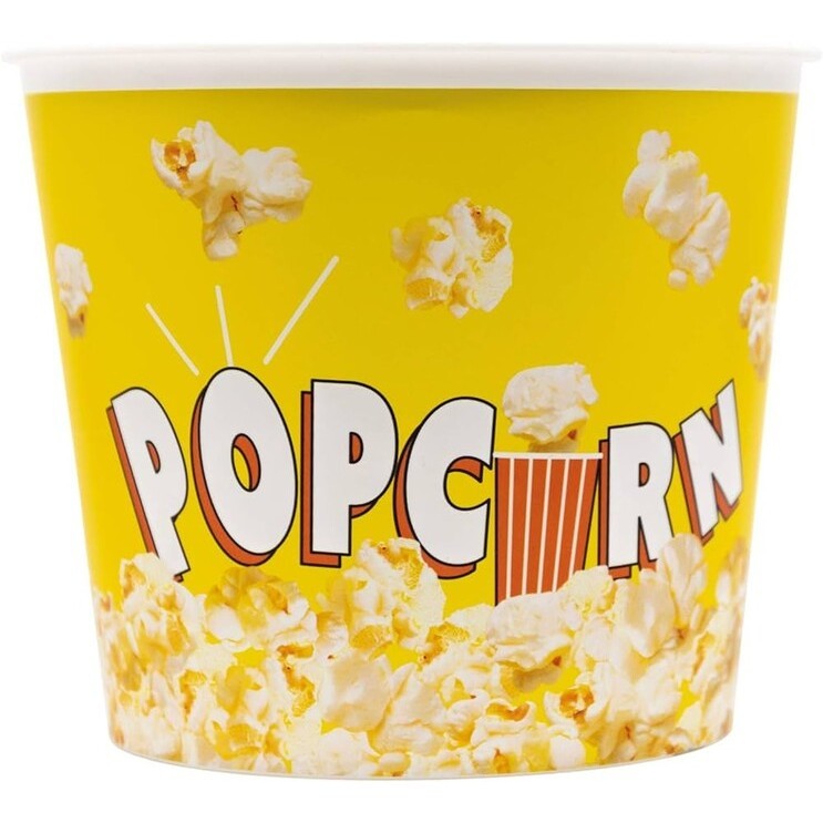 Miska na popcorn žlutá znovupoužitelná