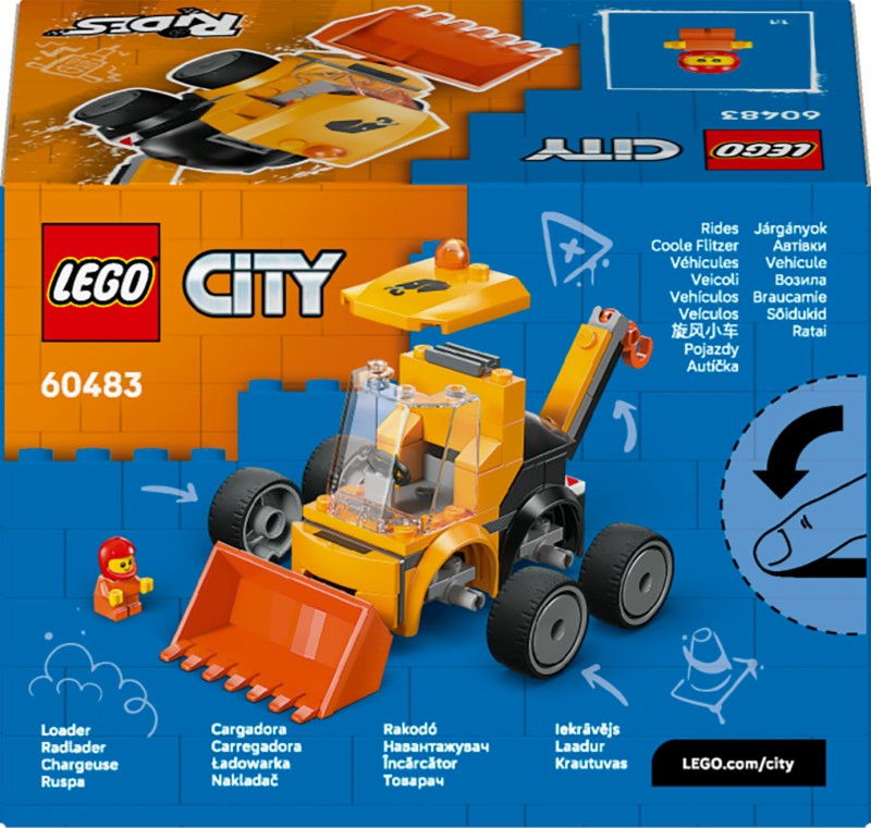 LEGO® 60483 City Autíčka – Stavební nakladač