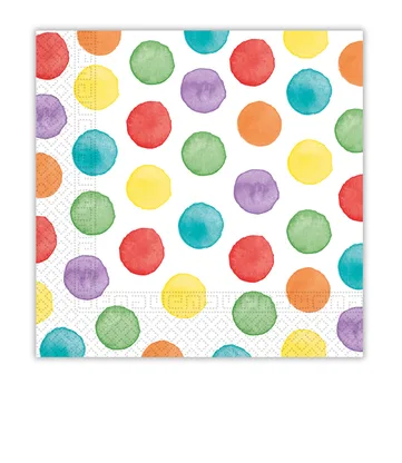 Ubrousky papírové 3vrstvé Akvarelové puntíky 33 × 33 cm 20 ks