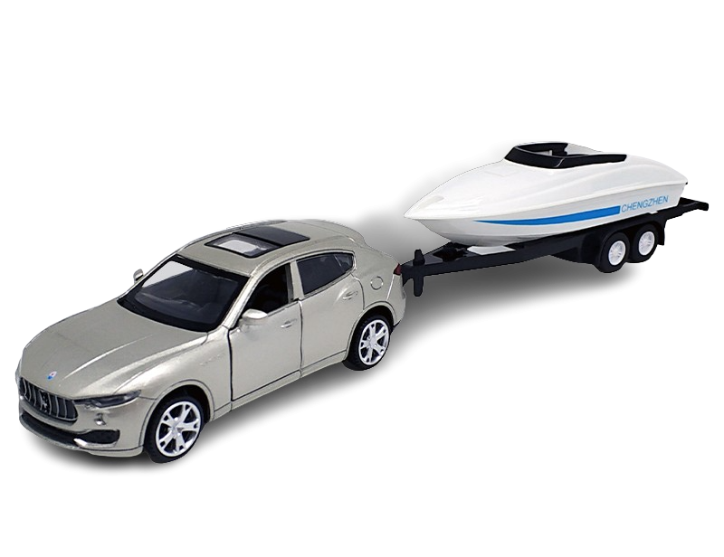 1:43 Maserati Levante SUV s přívěsem-člun