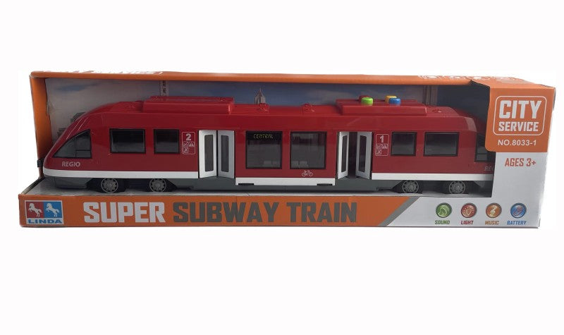 Metro se světelným efektem červené