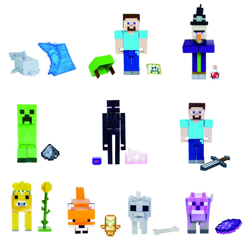 Minecraft 8 cm figurka Rabbits Carrot and Sunflower