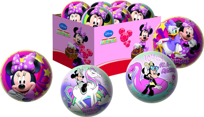 Míč Disney Minie 15 cm růžový s Daisy