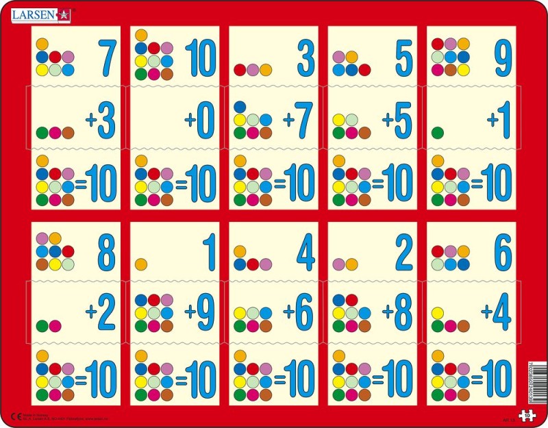 Puzzle Sčítání do 10 II.10 dílků
