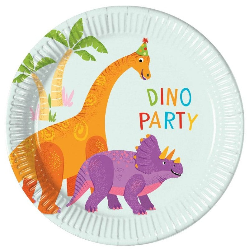 Papírové talířky Dinosaurus 20 cm, 8 kusů
