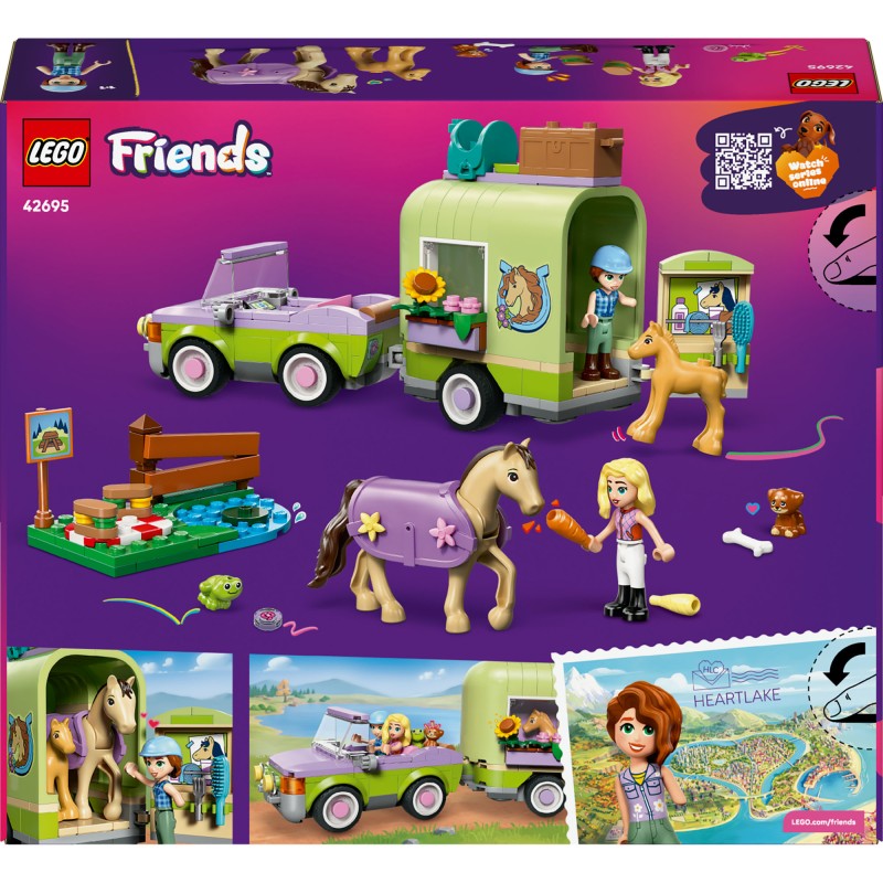 LEGO® 42695 Friends Přívěs s koněm a hříbětem