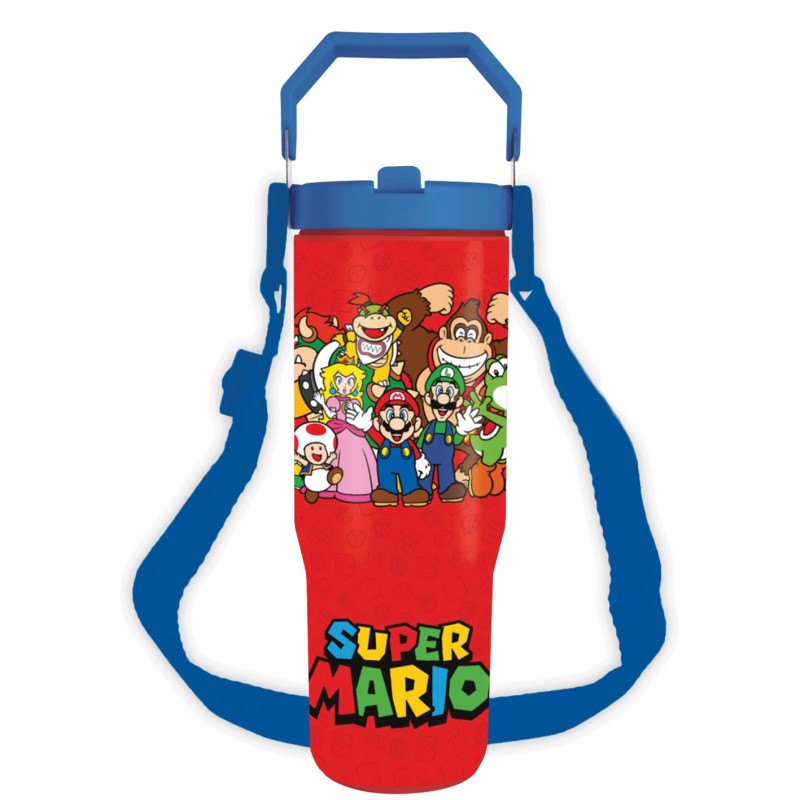 Supermario cestovní hrnek s popruhem