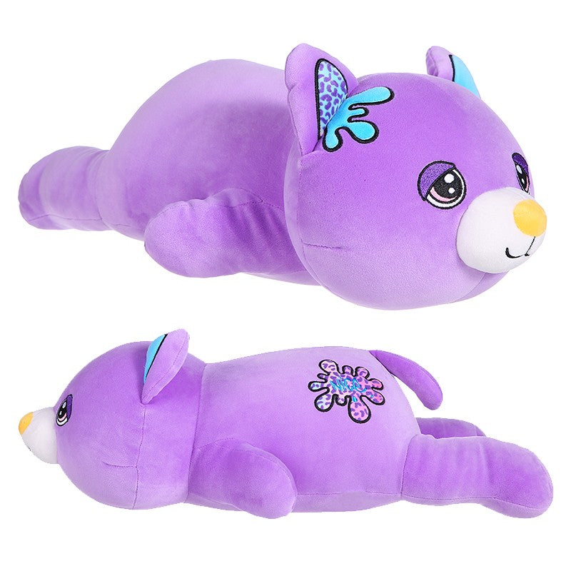 Plyšový kamarád - Kočka Fialinka 50 cm ležící