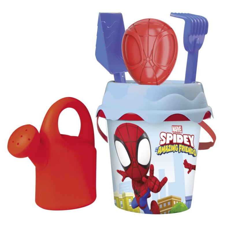 Smoby Kyblíček Spidey s konvičkou a příslušenstvím, střední
