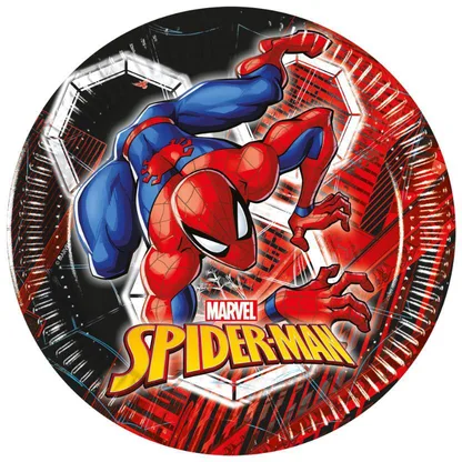 Papírové talíře Spiderman World of Web 20 cm, 8 ks