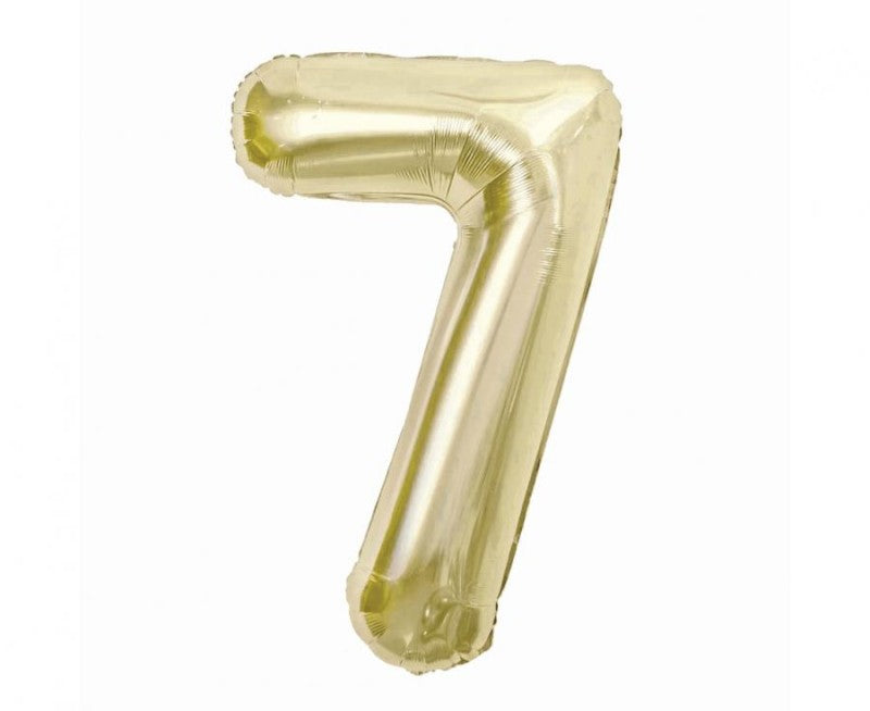 Balónek fóliový číslo 7 šampaň 85 cm