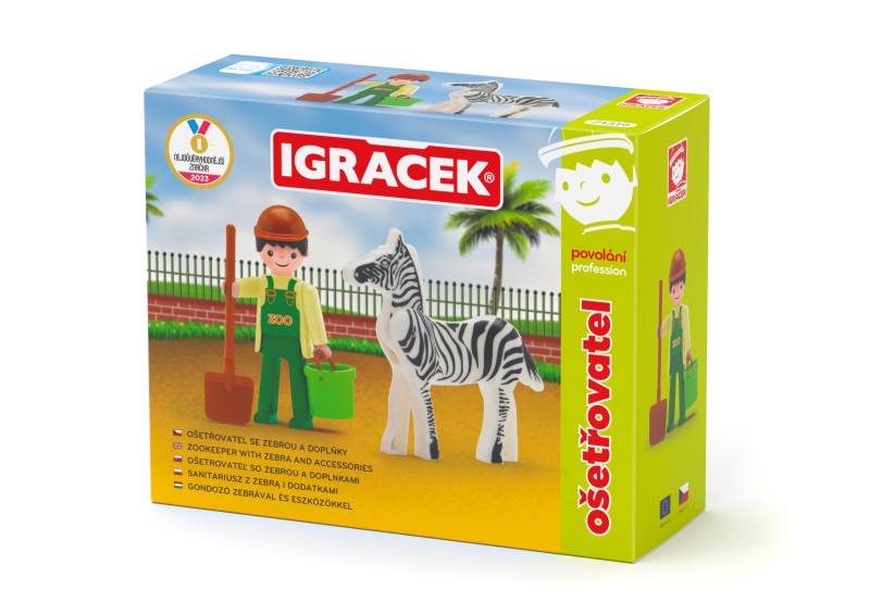 Igráček Ošetřovatel - figurka se zebrou a příslušenstvím