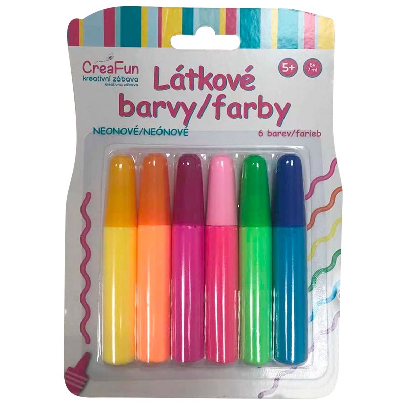 Látkové barvy - sada neon 6 (42ml)