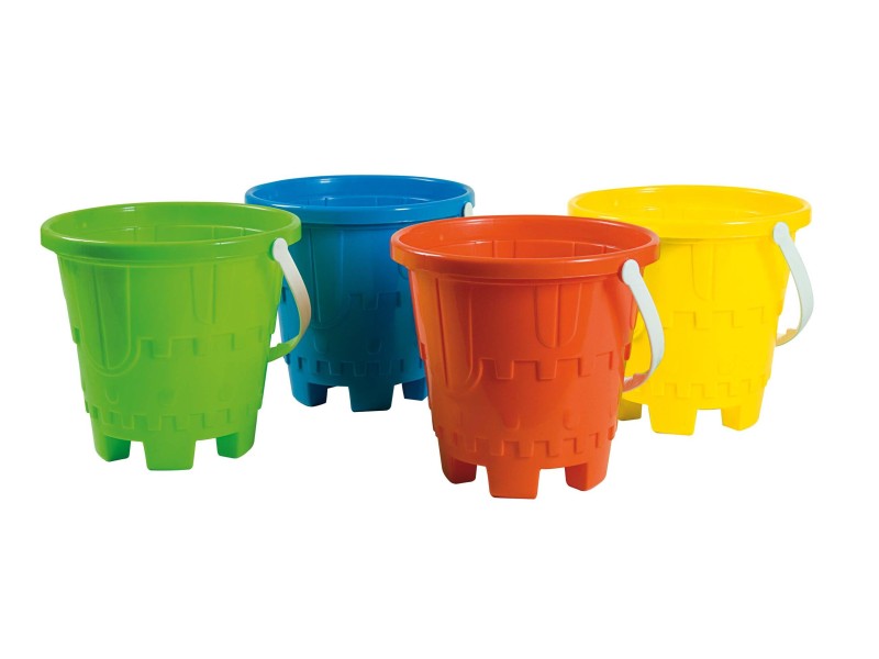 Kyblík na nožkách 16 cm modrý
