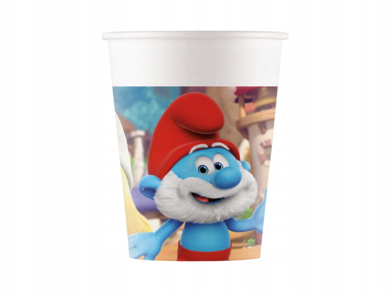 Papírové kelímky Šmoulové 200 ml, 8 ks