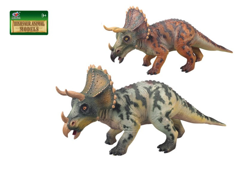 Dinosaurus měkký Tricertops 55cm hnědý