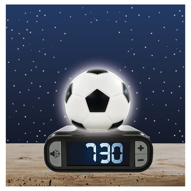Lexibook Budík s nočním světlem 3D Fotbal