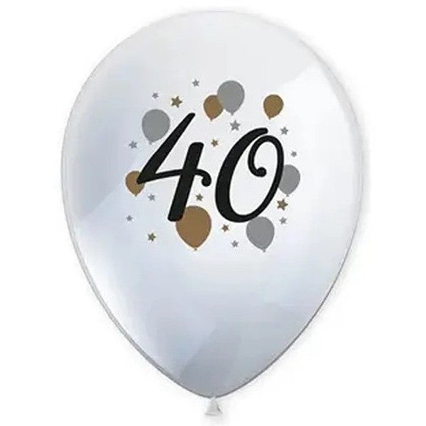 Balónky latexové 40. narozeniny 6 ks