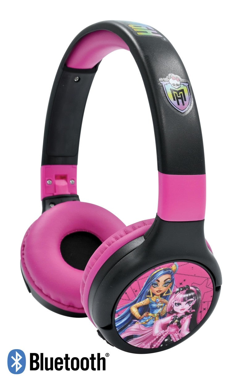Lexibook 2v1 bluetooth skládací sluchátka Monster High s limitem hlasitosti