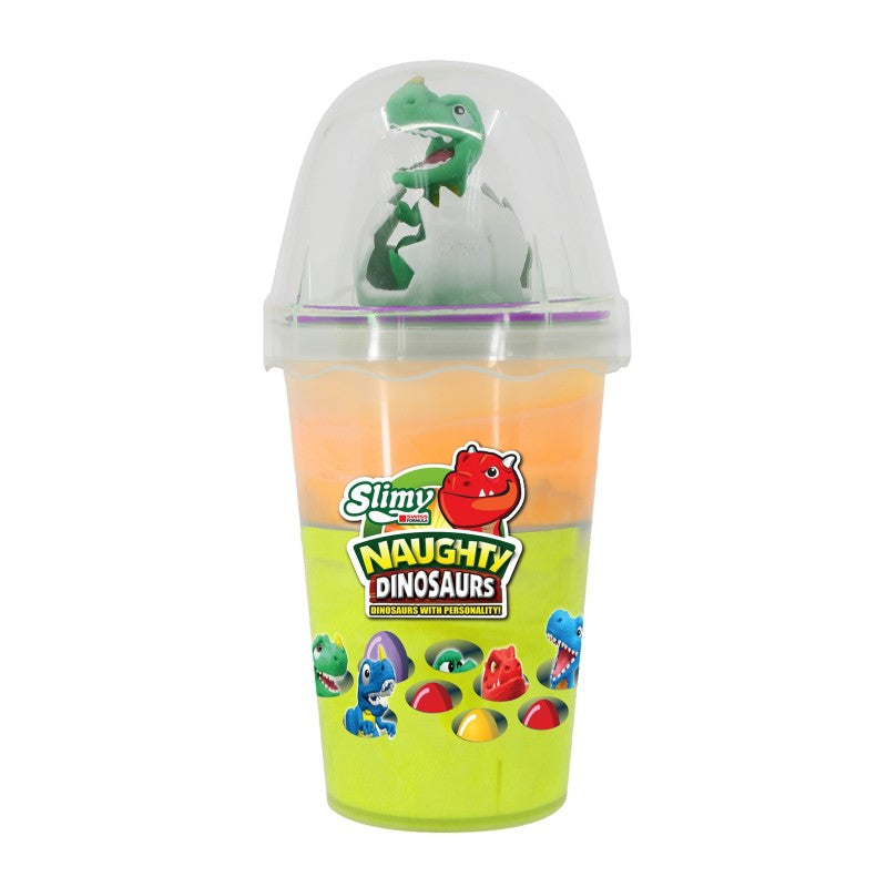 Slimy s dinosaurem zeleno - fialový sliz