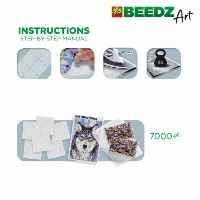 Kreativní sada Beedz Art - Vlk 7000