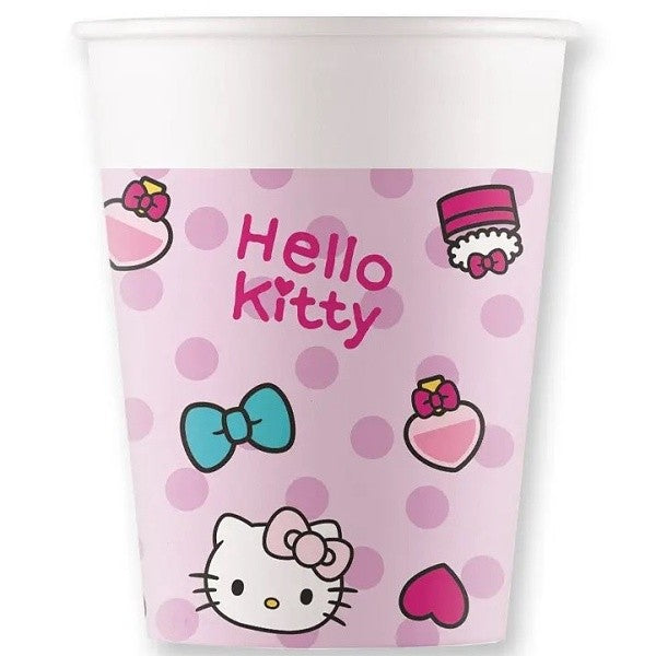 Kelímky papírové Hello Kitty 200 ml 8 ks