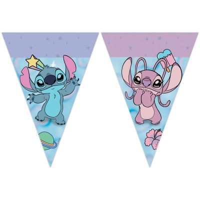 Banner papírový trojúhelníková Stitch a Angel Cute