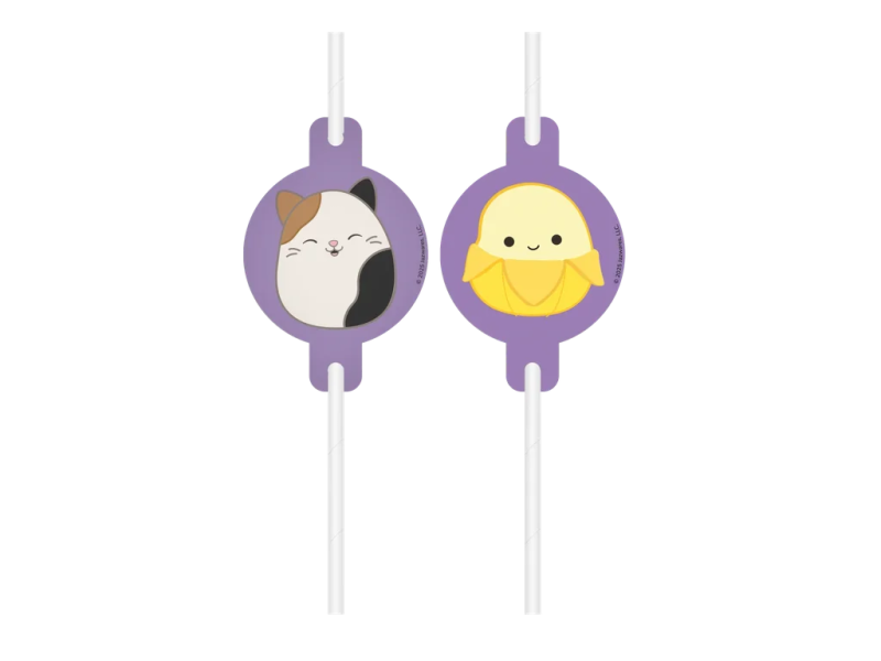 Brčka papírová Squishmallows 4 ks